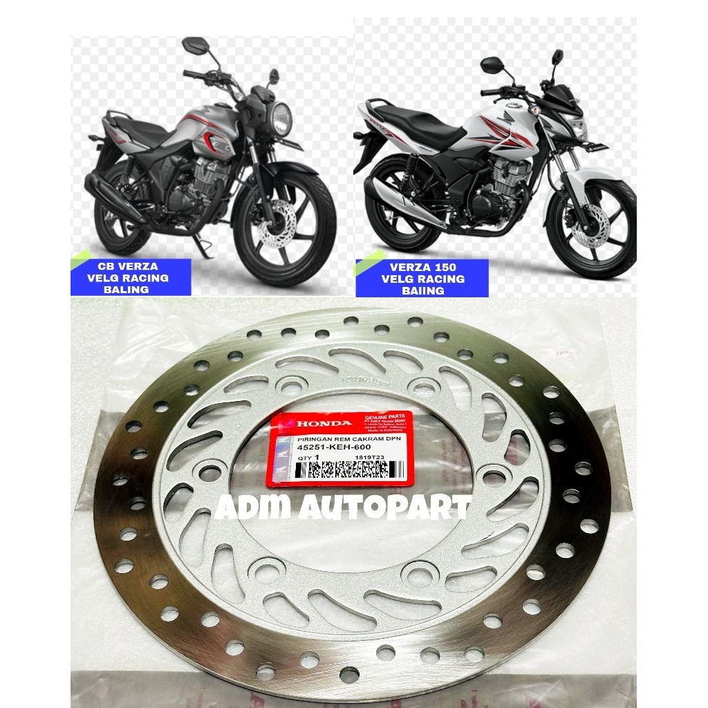 Piringan cakram depan KEH Verza 150 Velg Racing baling CB Verza Velg Racing baling Sunstar Quality