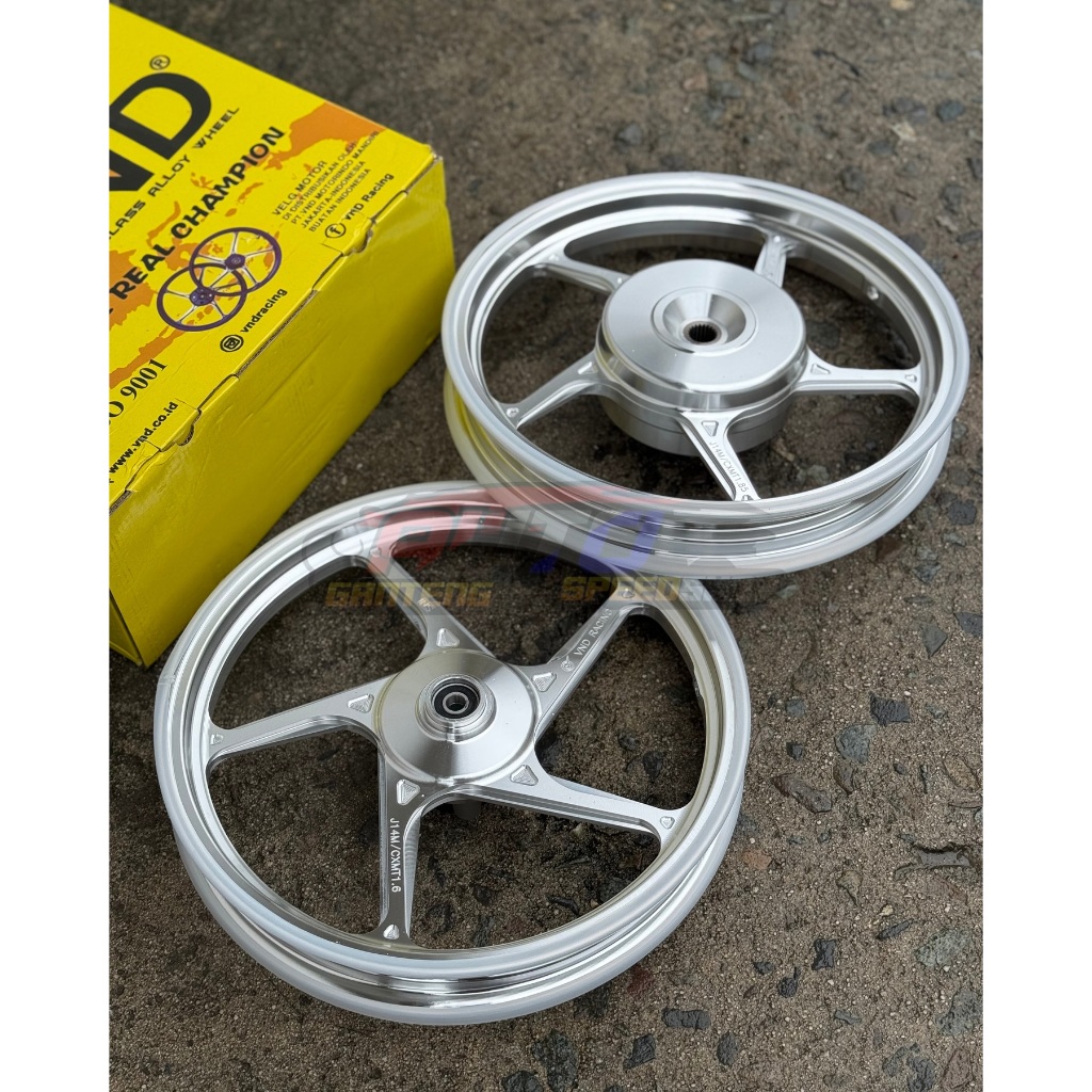 Velg VND Racing AK55 160/185 Ring 14 For Scoopy Genio Beat Vario 110 Warna Chrome