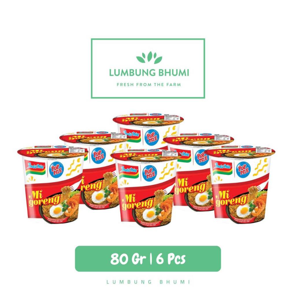 

POP MIE Goreng 80 Gr GROSIR 6 Pcs - Lumbung Bhumi
