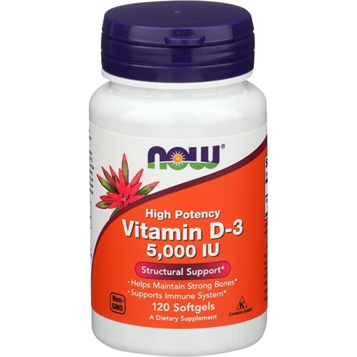 Now Vitamin D3 5000IU Original USA 120 Softgel || Now Vitamin D3 5000IU Original USA 120 Softgel