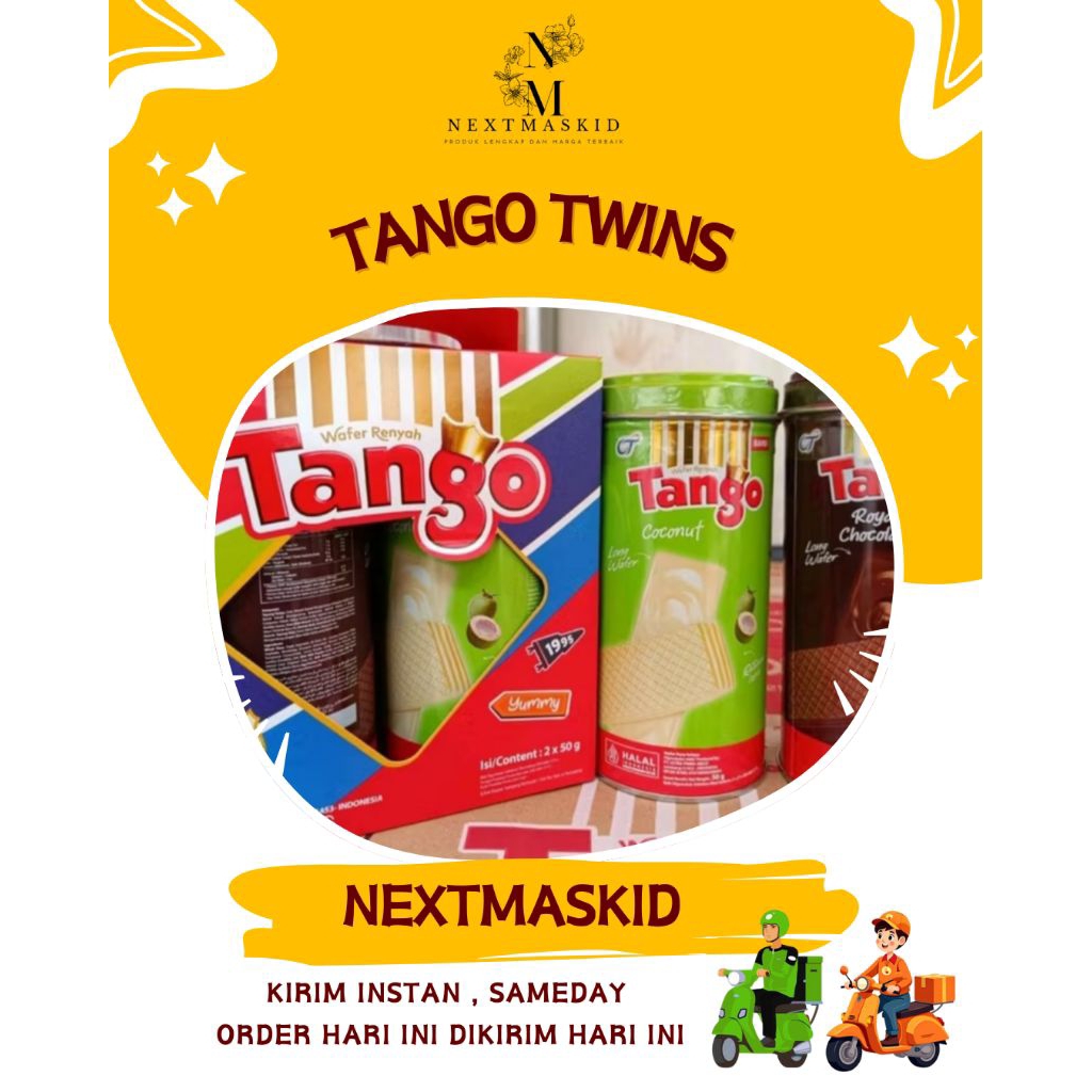 

Tango wafer renyah twin 1 box 2pcs 2 x 50gr