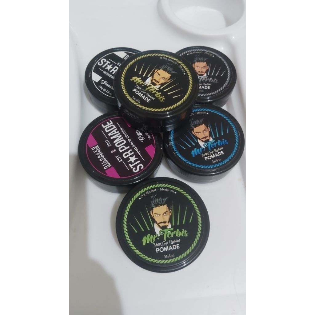 POMADE OIL BASED MR TERBIS/ BLACK JACK/ STAR POMADE/ POMADEKU MURAH/ POMADE RAMBUT