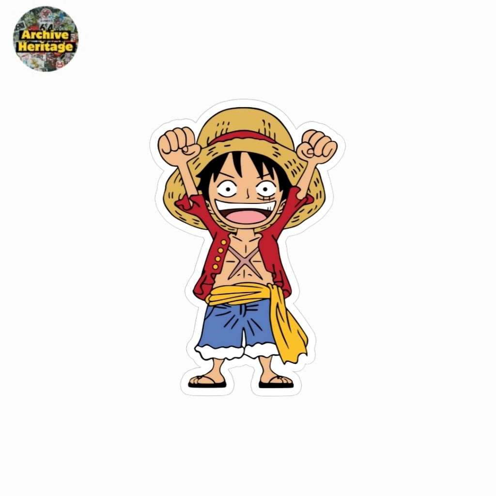 

sticker One Piece Monkey D. Luffy manga kartun comics stiker
