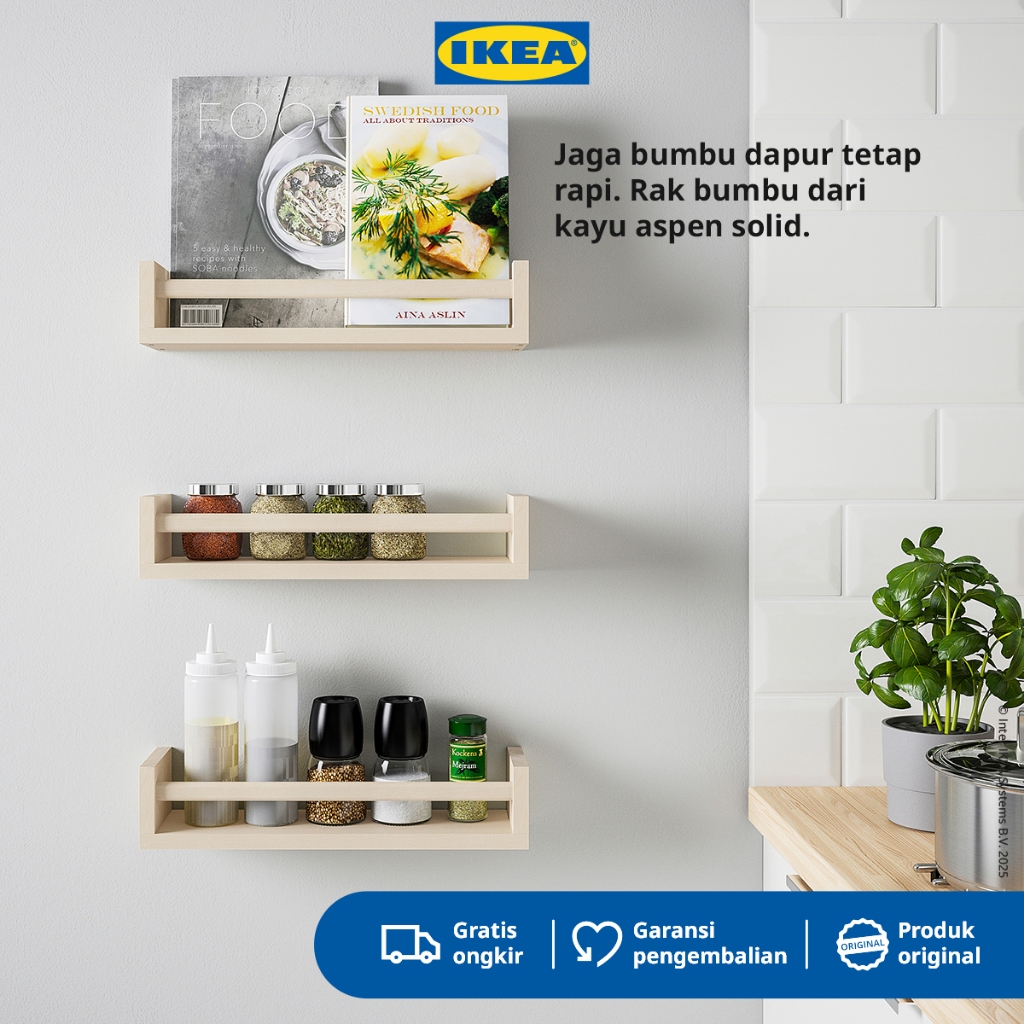 IKEA BEKVAM Rak Dinding Serbaguna Bahan Kayu