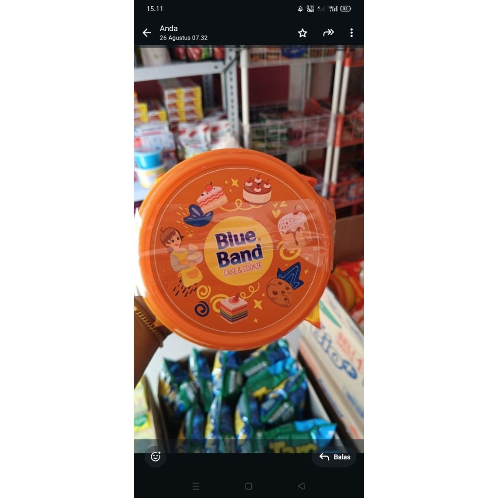 

blue band 2 pcs free tepak cantik