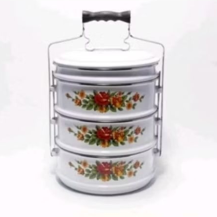 RANTANG ENAMEL JUMBO MASPION 24 CM / RANTANG PIKNIK BESAR SUSUN 3.5