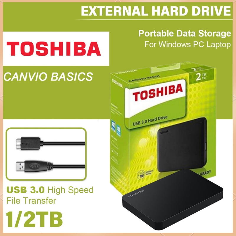 【Pengiriman Lokal】 Hard Disk Eksternal Toshiba 1TB 2TB USB 3.0 Hard Disk Eksternal PORTABLE Hard Dis