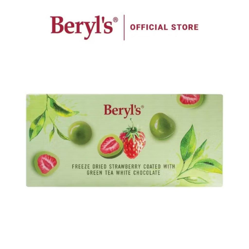 

BERYL'S FREEZE DRIED STRAWBERRY COATED WITH GREENTEA WHITE CHOCOLATE