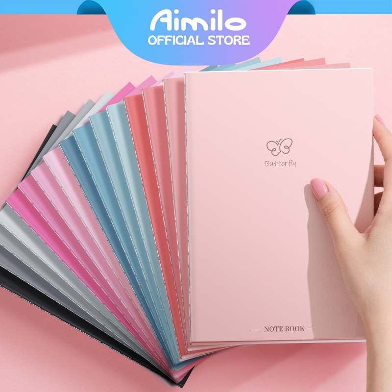 

[READY] Aimilo 10pcs Notebook A5 Buku Diary Aesthetic 40 Lembar Buku Catatan Buku Tulis Sekolah