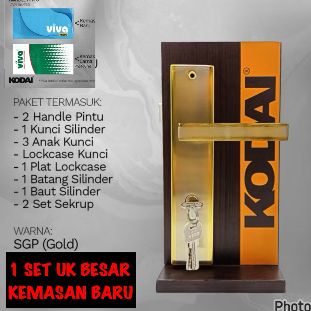 Kodai kunci pintu ukuran besar lengkap 1 set  promo kunci pintu ukuran besar kodai handle pintu besa