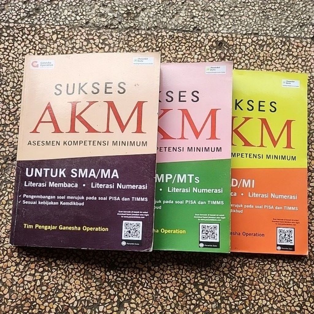 Buku Sukses AKM Sd/Mi Smp/Mts Sma Original Bekas. GO
