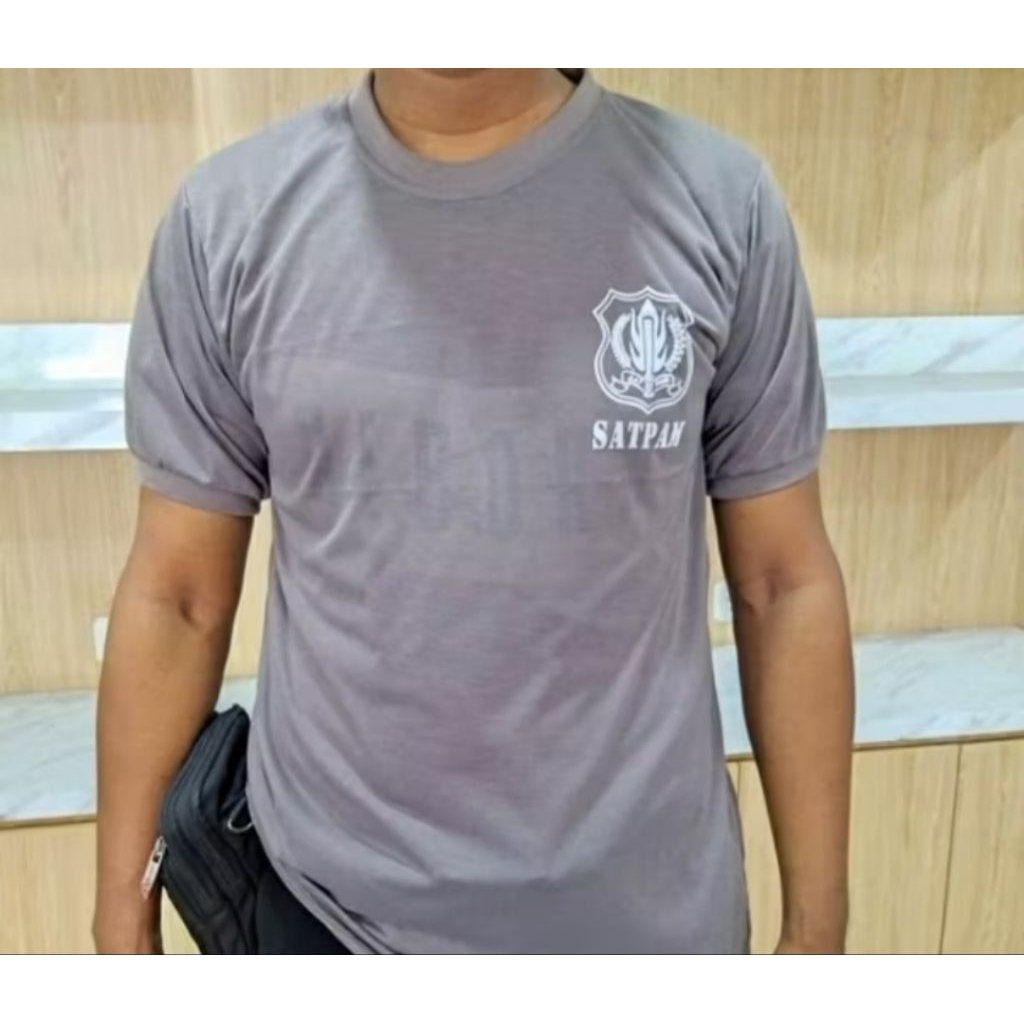 KAOS SATPAM SECURITY WARNA COKLAT - KAOS DALAM SATPAM SECURITY WARNA COKLAT