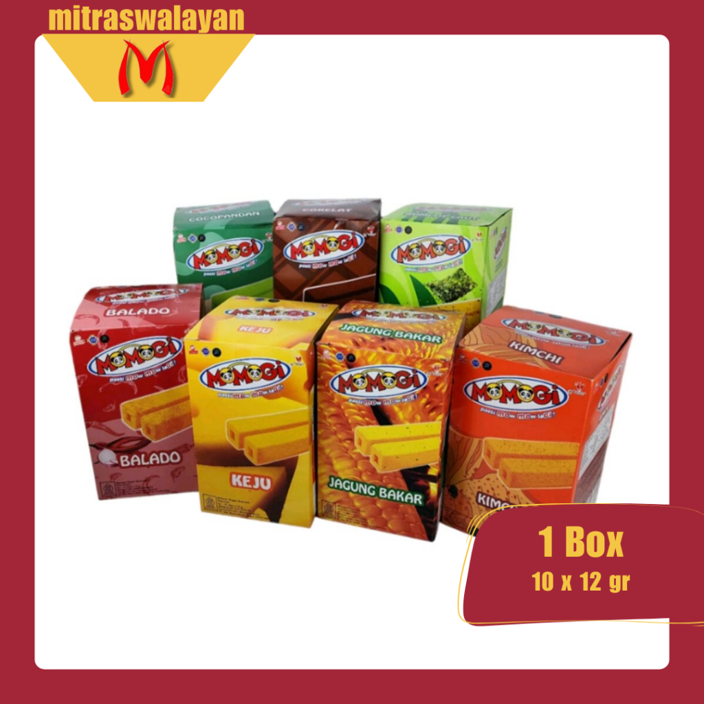 

MOMOGI Stick Snack Makanan Ringan 1 Box Isi 10 Pcs @12 gr