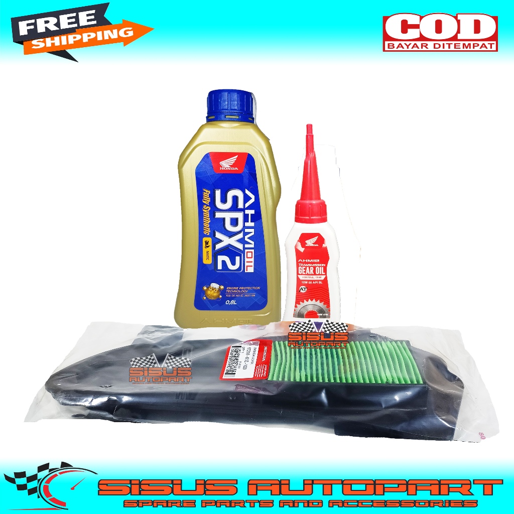 PAKET OLI SPX 2 OLI GARDAN FILTER UDARA PCX 160 NEW STYLO 160 VARIO 160 / OLI SPX 2 FILTER UDARA PCX