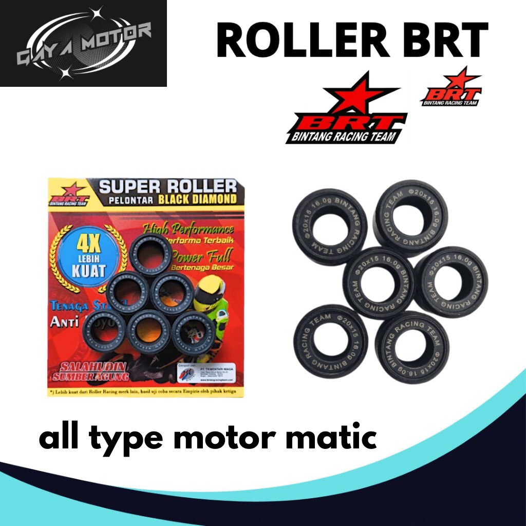 ROLLER BRT BLACK DIAMOND 8 9 10 11 12 13 GRAM BEAT FI ESP BEAT POP BEAT STREET VARIO 110 FI SCOOPY S