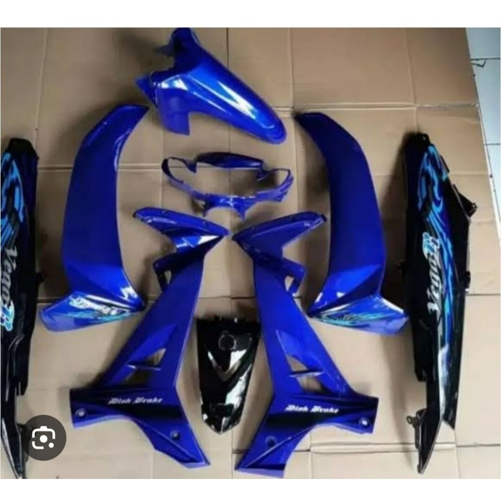 Cover body vega r new warna biru & hitam