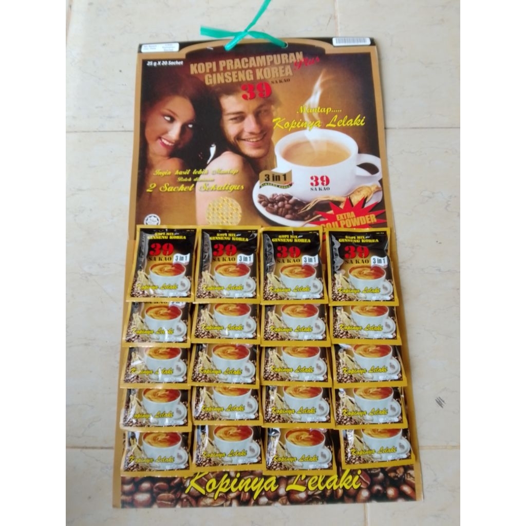 

KOPI 39 GINSENG KOREA ORIGINAL ISI 20 SACHET
