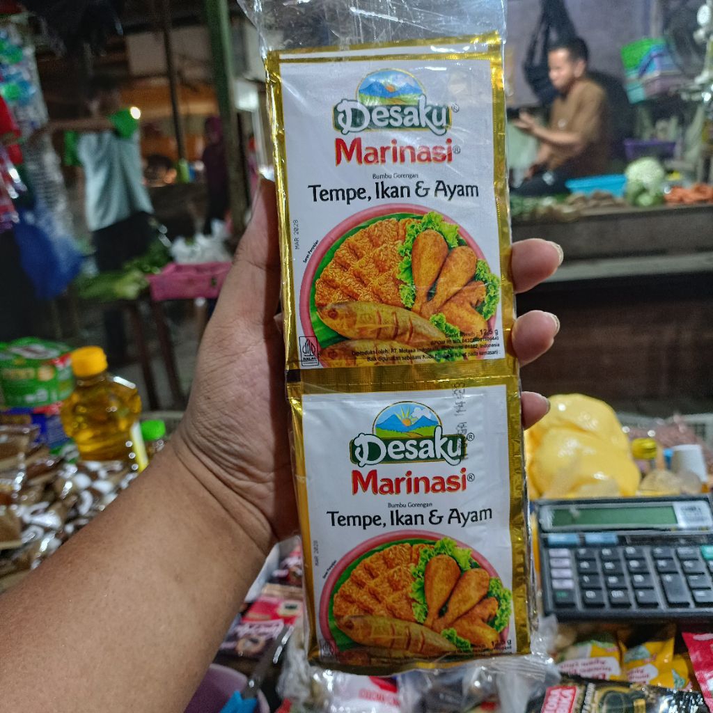 

Desaku Marinasi 1 Renteng Pack (Isi 12 Pcs) Marinasi Ayam Goreng Ikan Tempe 12,5gr