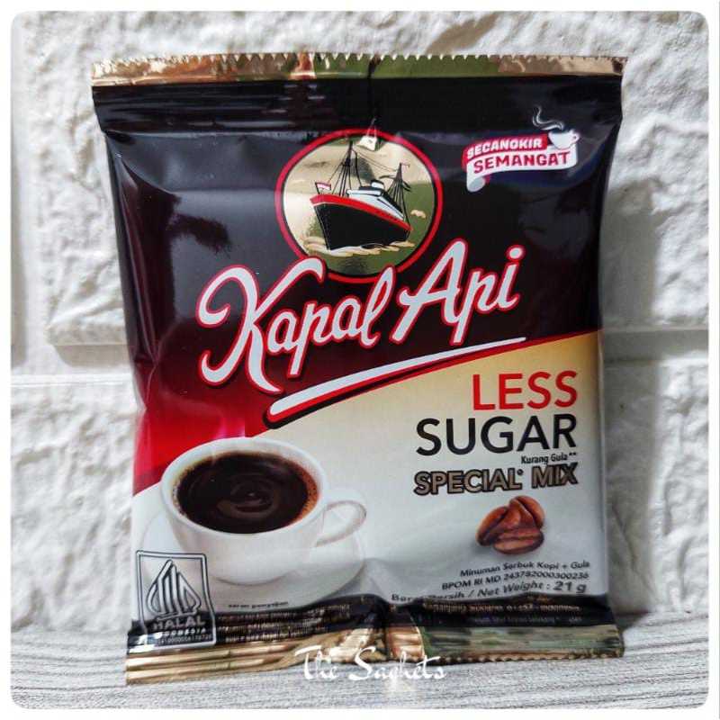

Kopi Kapal Api Special Mix Less Sugar 1 renceng isi 10