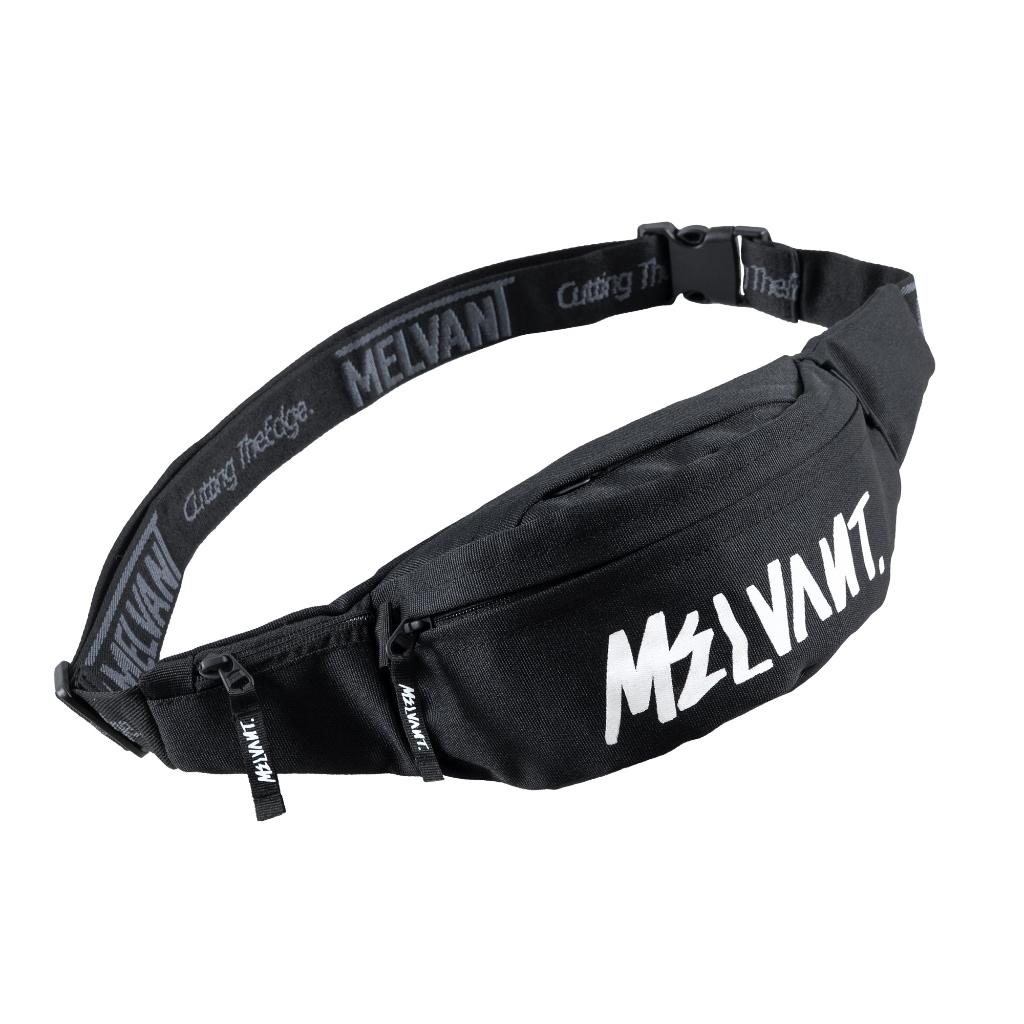 Melvant - MFP Kovac Black Fanny Pack | Tas Selempang Hitam Kecil Pria