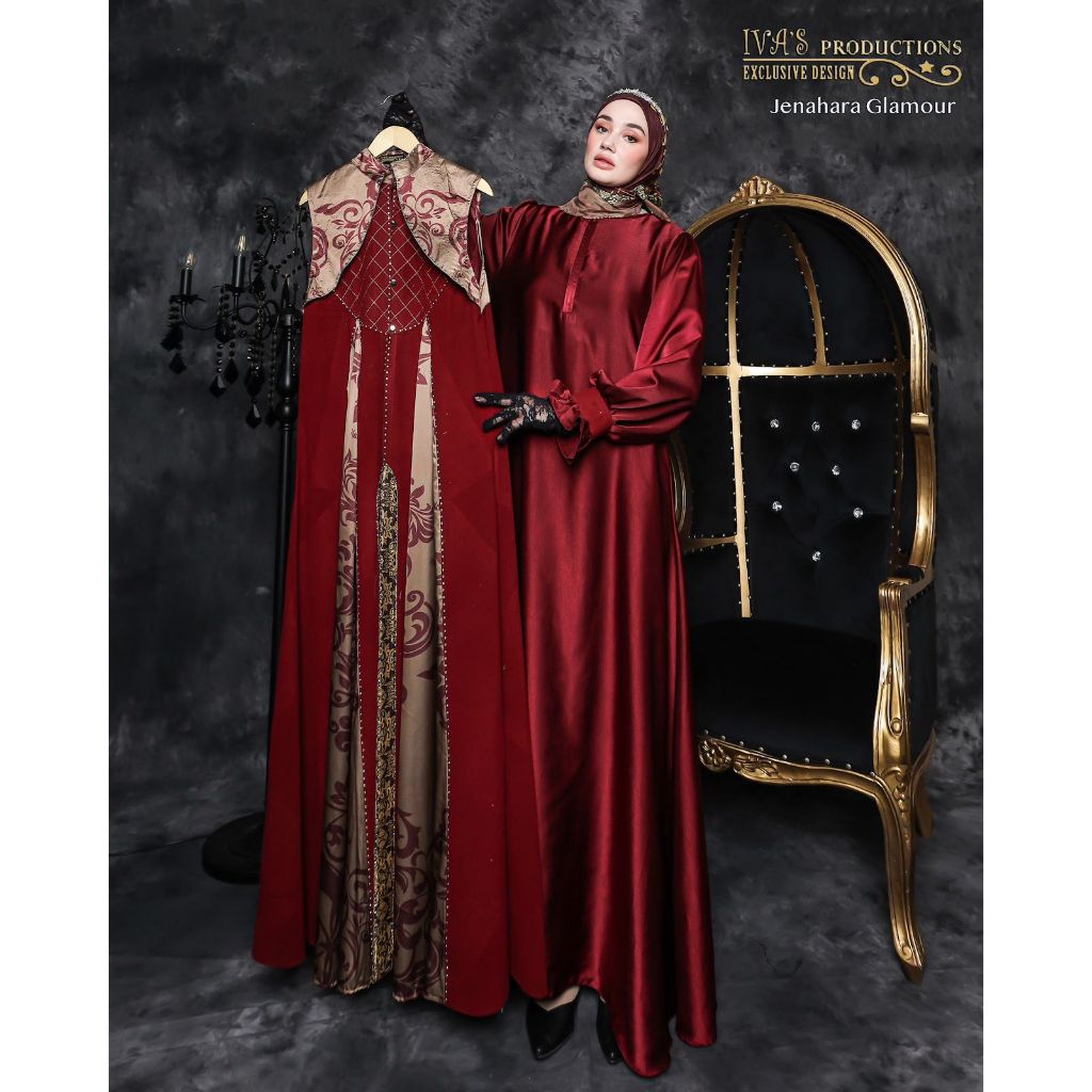Gamis Pesta Mewah Jenahara Glamour Cantik dan Elegan By Ivas Production