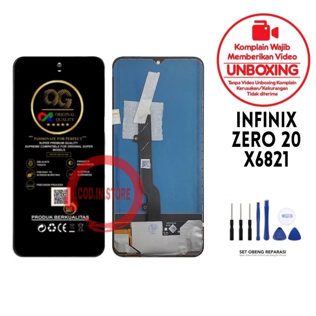 LCD Fullset + Touchscreen Infinix Zeeo 20 / X6821 / Tecno Pova 4 Pro 4G / LG8N LCD OG Super