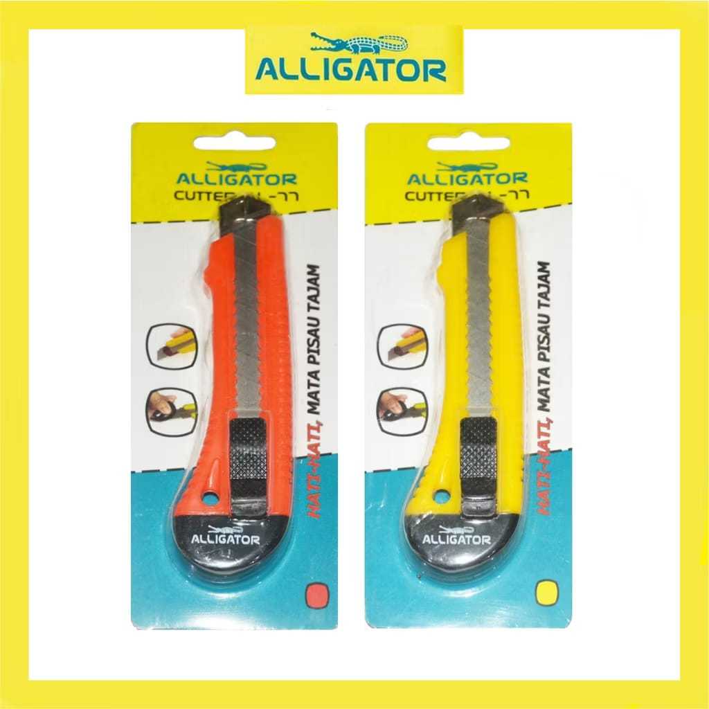 

Alligator Cutter AL-77 Merah dan Kuning / Pisau Cutter / Blade Snapper