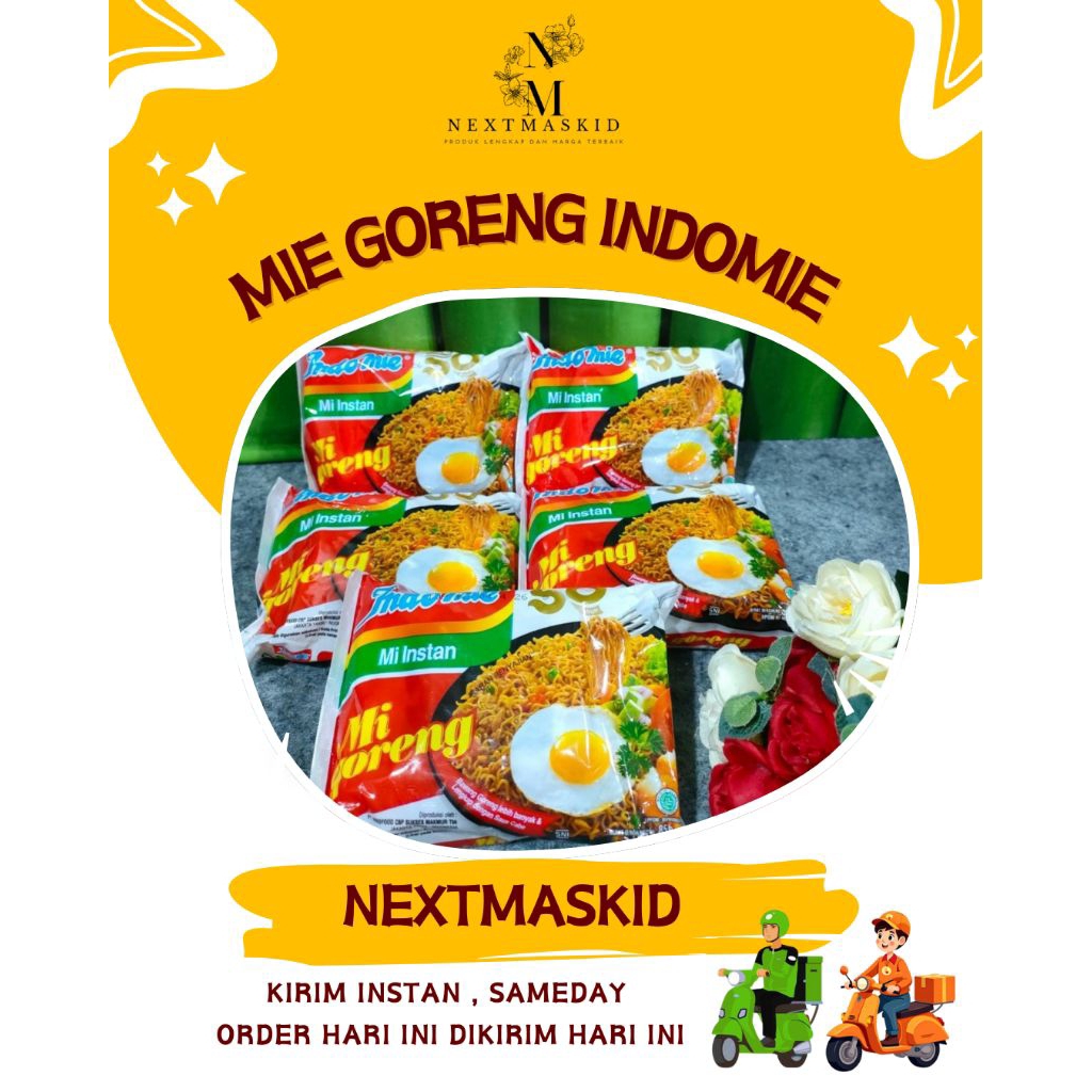 

indomie mie goreng mie instan 5pcs x 85gr Noodles Food Makanan
