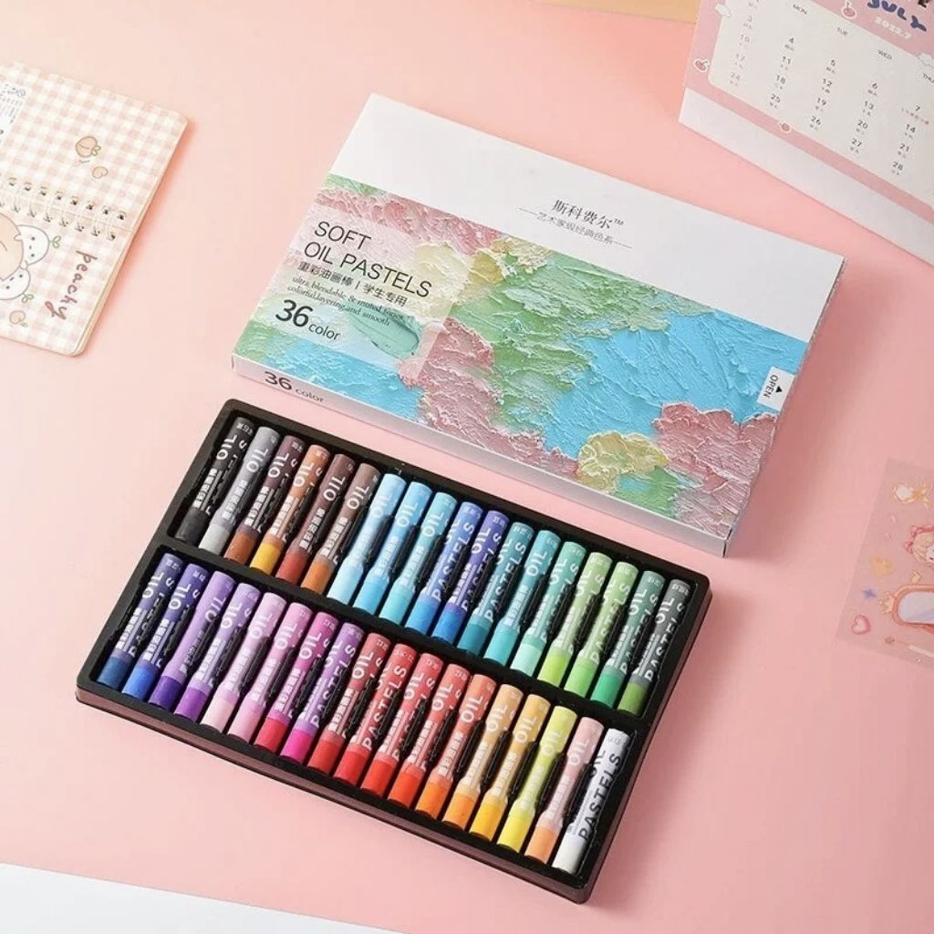 

Soft Oil Pastel Crayon set isi 36 warna Non Toxic Crayon anak sekolah Tidak beracun