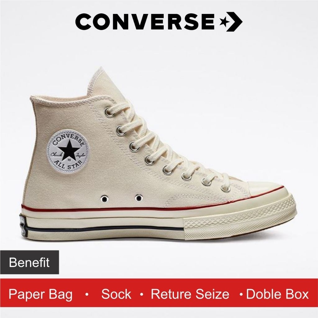 Sepatu Converse 70s Hi Parchment Garnet | Sepatu Cons 70s Parchment | Sepatu Converse Gading | Sepat