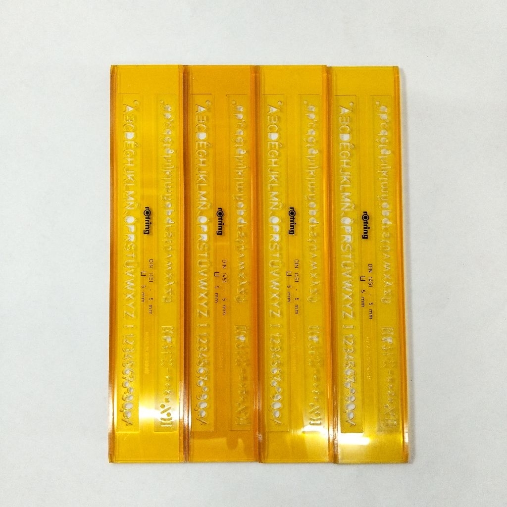 

Rotring Penggaris Sablon 5 mm Penggaris mal huruf penggaris mal angka Rotring