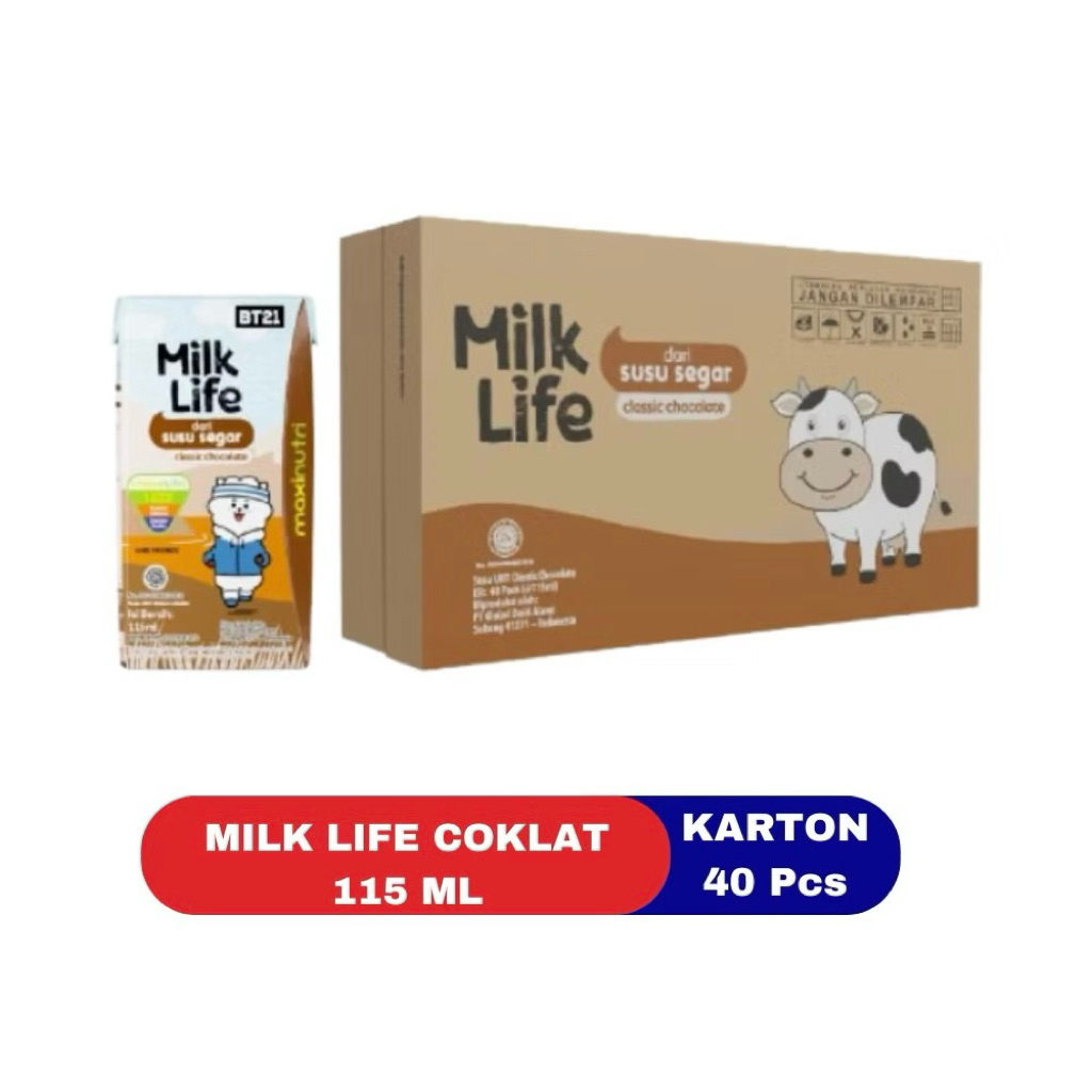 

MURAH !!! MILK LIFE COKLAT 115 ml (1 karton isi 40 pcs)