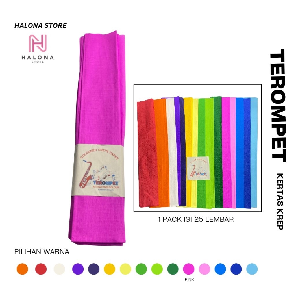 

Kertas Krep 25 Lembar – Warna Pilihan – Dekorasi / DIY / Craft / Hiasan