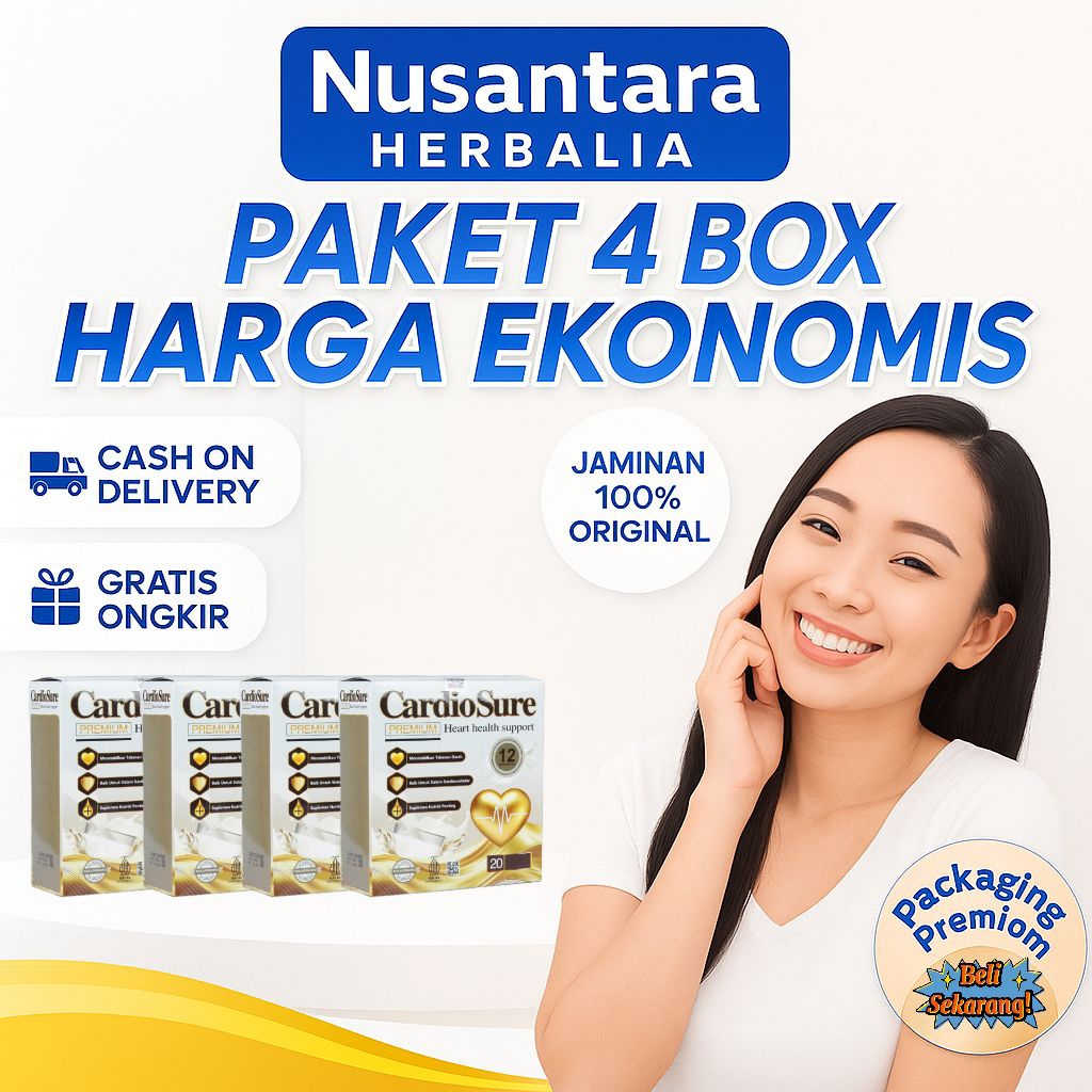 

Cardiosure Asli 100% Original 4 Box – Susu Bubuk Kesehatan Jantung, Kolesterol & Nutrisi Harian