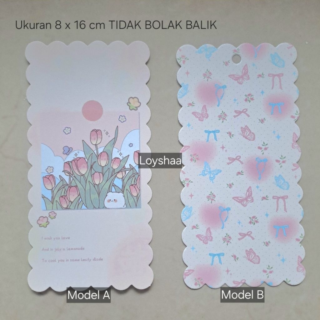 

Kertas Alas Packing Uk 8x16 plus PLASTIK | Backing Card + plastik | Kertas Alas Strap phone | Kertas Alas Packing Tebal | Kertas Alas Packing Aksesoris | Kertas Alas bergelombang | Kertas Packing Gelombang