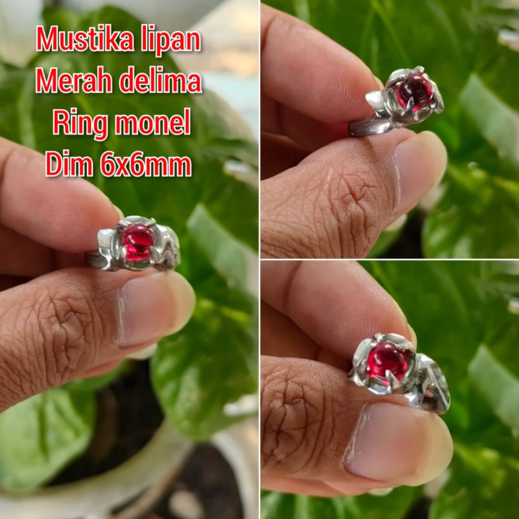 CINCIN WANITA MUSTIKA LIPAN MERAH DELIMA SIEM RING MONEL CEWEK