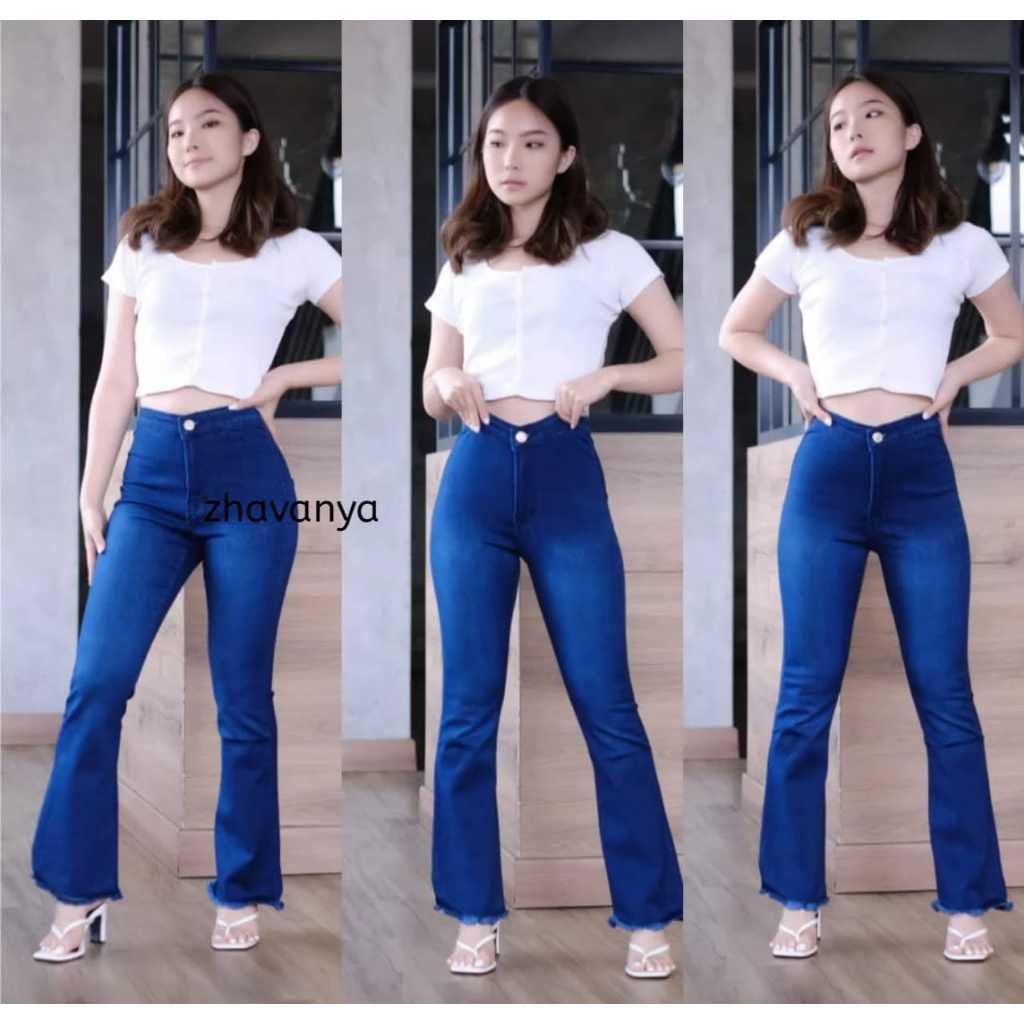 Celana Jeans Highwaist Cutbray Rawis Wanita-Jeans Cutbray Highwaist-Celana Jeans Wanita Cutbray Rawi