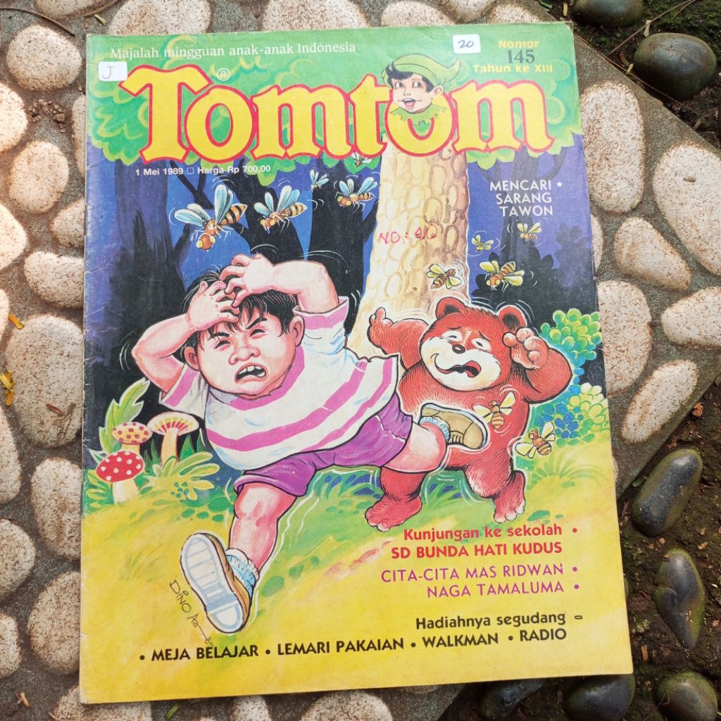 Majalah TomTom Tahun 1989 || Anak Sekolah Dasar no.145 tahun ke XII 1989 - Mei || Edisi Koleksi Nost