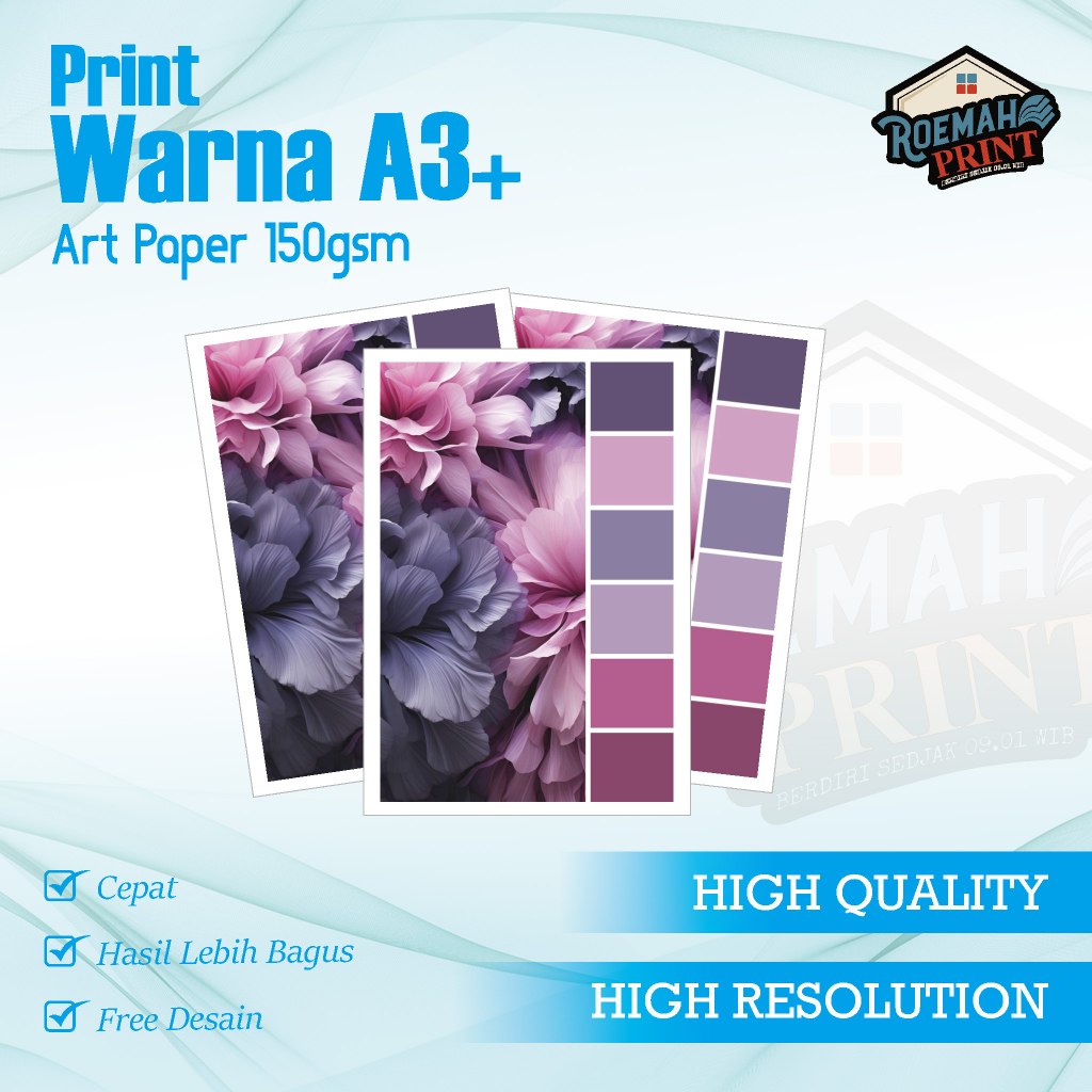 

PRINT WARNA A3+ KERTAS ART PAPER 150 GSM