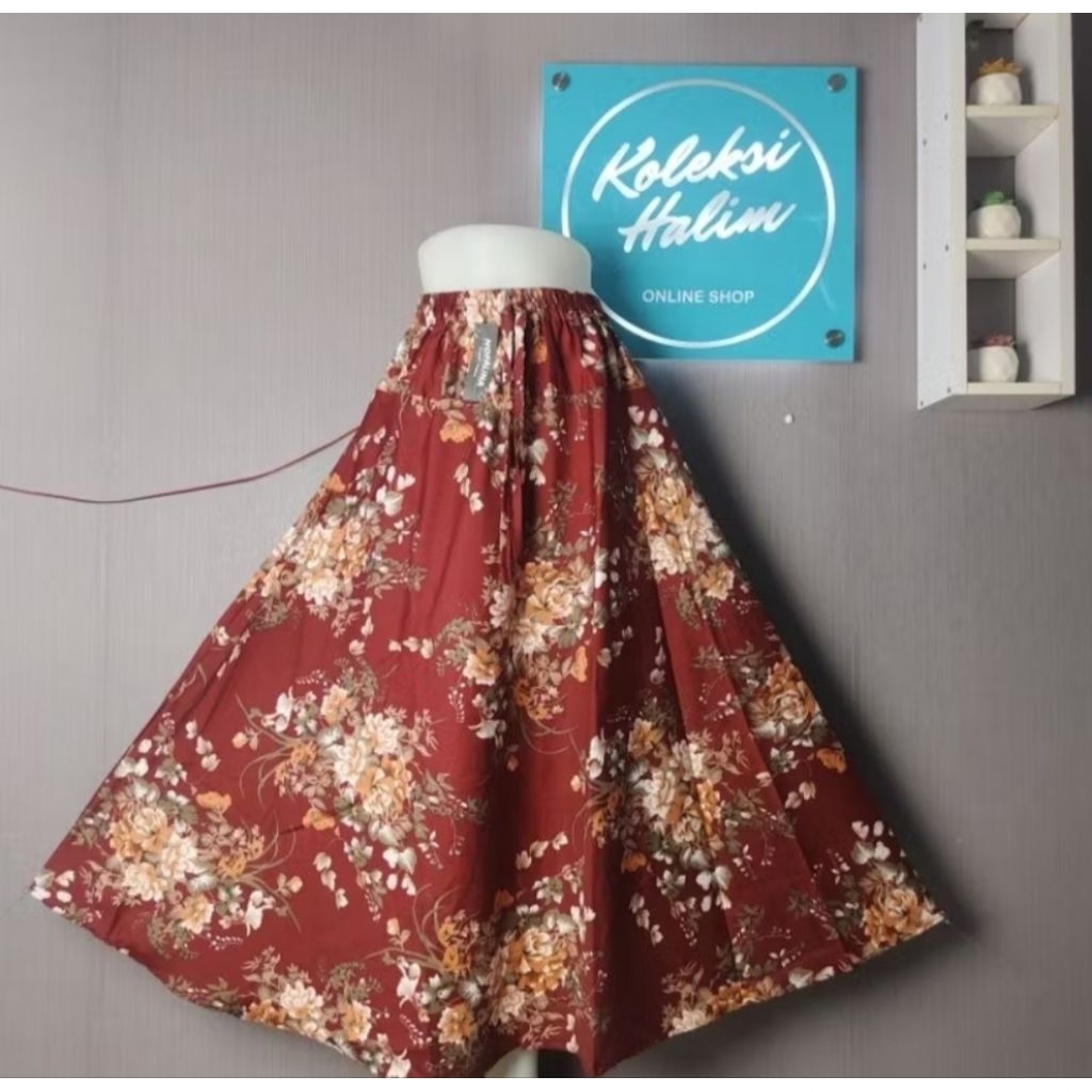 Rok payung motif bunga random