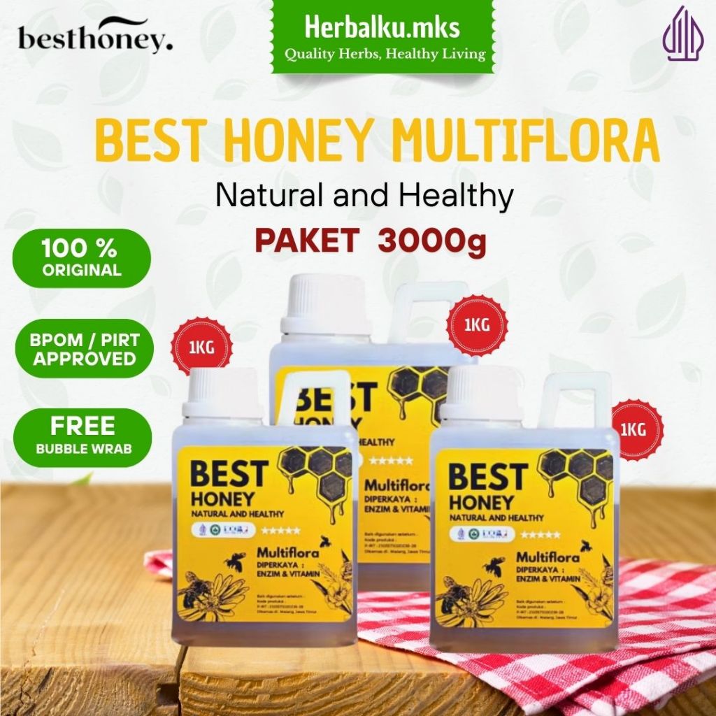 

Best Honey Paket Bundling Madu Multiflora Original 1kg (3pcs)