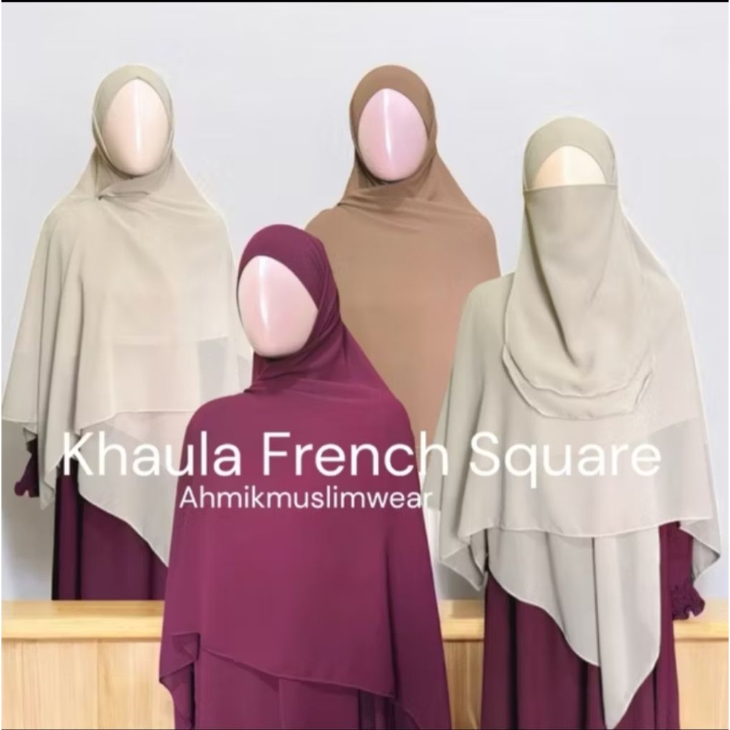 KHAULA French Square Khimar Bandana Set Cadar