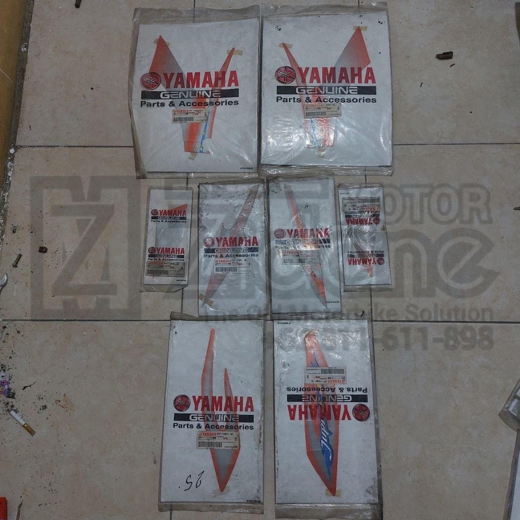 graphic grafik stiker striping jupiter z 2005 2006 CW orange original