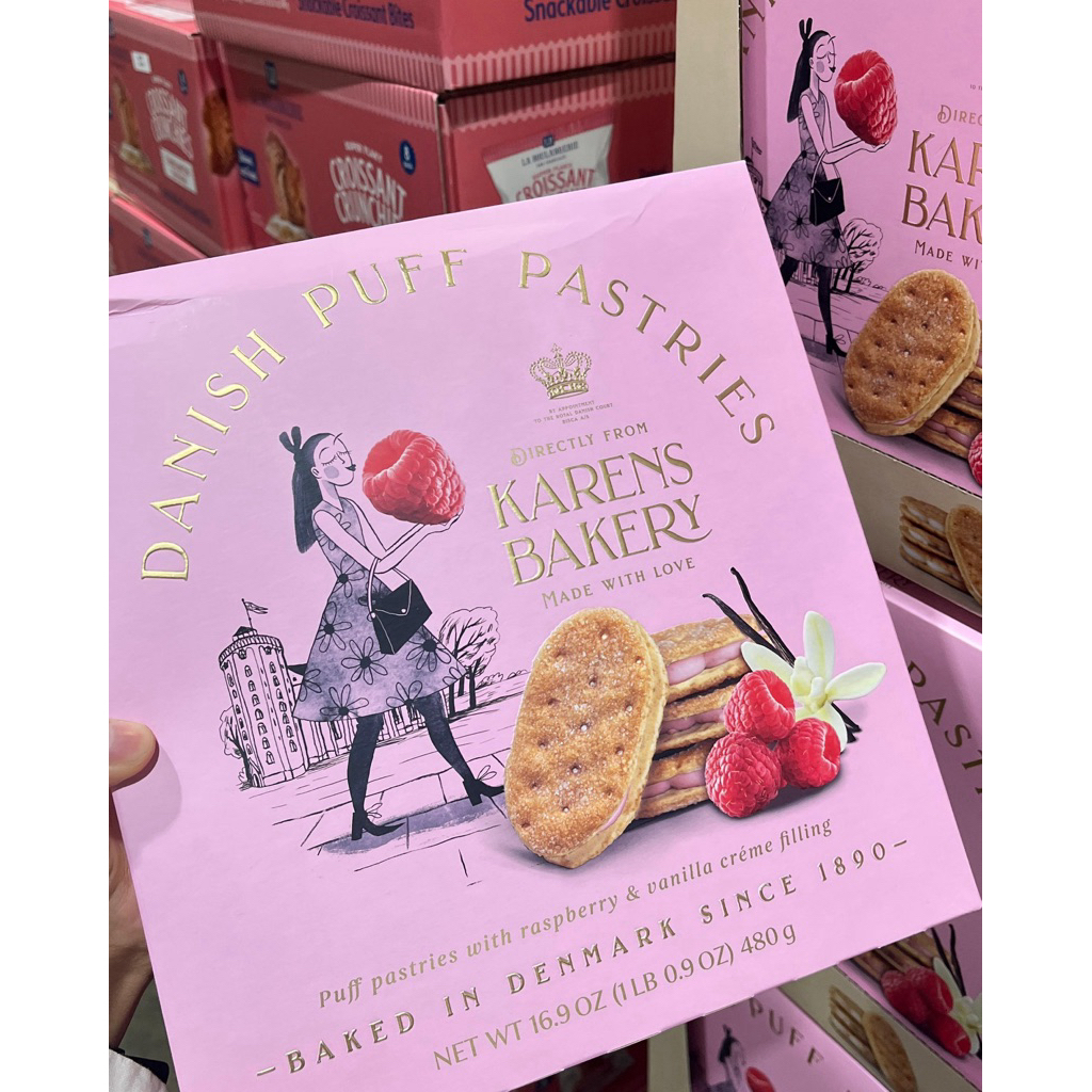 

Danish Puff Pastries with raspberry & vanilla crème filling