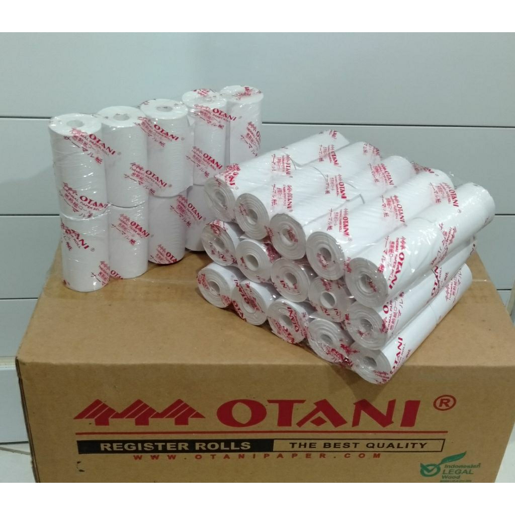 

kertas thermal otani 57x31 coreless 1dus isi 100 roll struk kasir