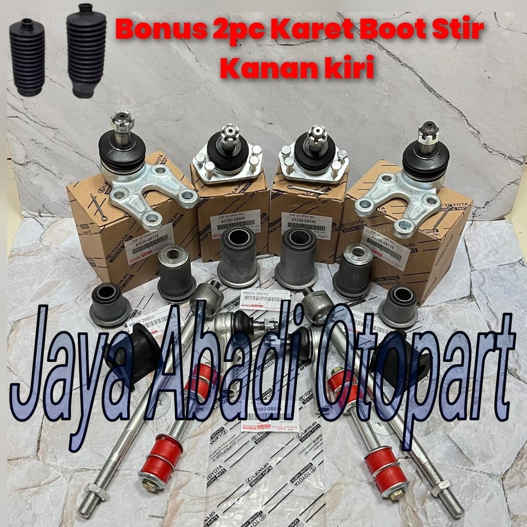 Paketan Hemat Komplit Kaki Kaki Depan Toyota Kijang Kapsul 7k 1997-2007 20pc Tie Rod Rack End Link S