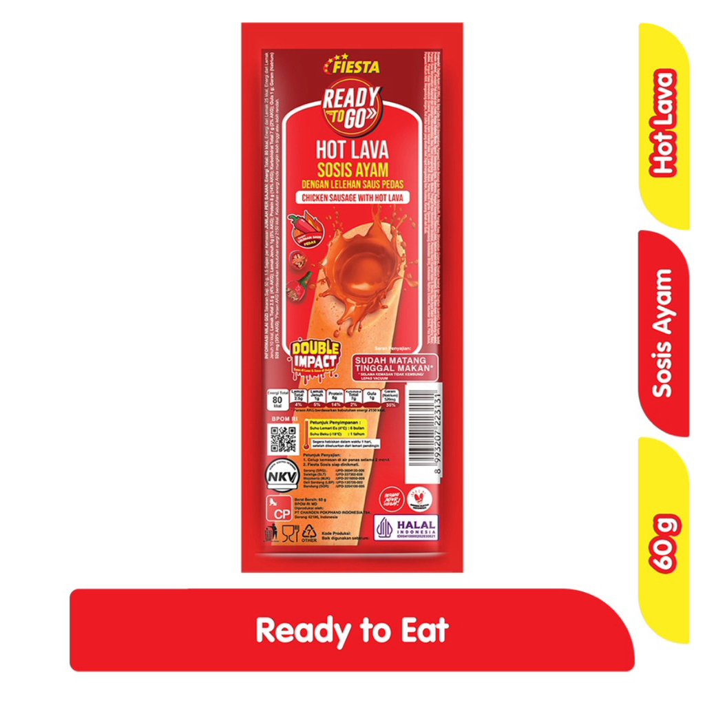 

Fiesta Ready to Go Sosis Ayam Hot Lava 60 g