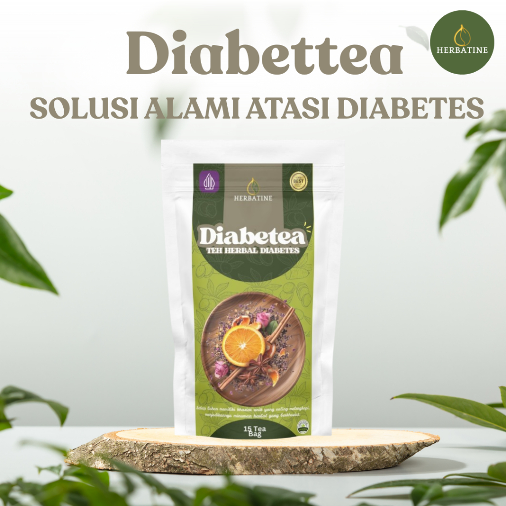 Teh Herbal Atasi DIABETES HERBATINE Teh Daun Insulin Anti/ mengobati Diabetes, Teh ,Herbal, Diabetes