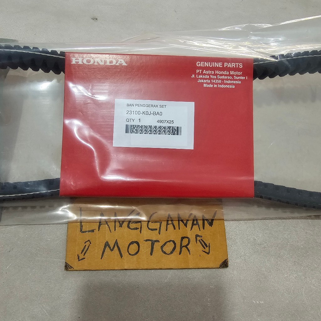 VAN V BELT DRIVE KIT SET PLUS ROLLER GENIO BEAT SCOOPY 2020 UP 23100K0JBA0 ORI AHM