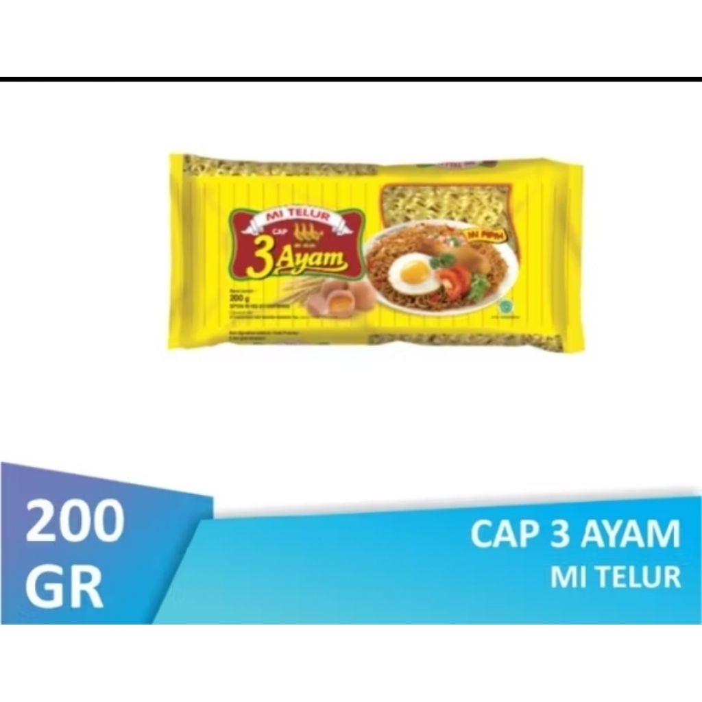 

MIE MI TELUR CAP 3 AYAM 200Gr